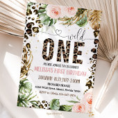 Wild One Birthday Leopard Print Wild Jungle Party Einladung
