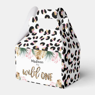 Wild One Birthday Leopard Print Wild Jungle Party Geschenkschachtel