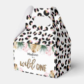 Wild One Birthday Leopard Print Wild Jungle Party Geschenkschachtel (Vorderseite)