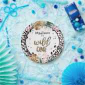 Wild One Birthday Leopard Print Wild Jungle Party Pappteller (Party)