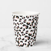 Wild One Birthday Leopard Print Wild Safari Party Pappbecher (Rückseite)