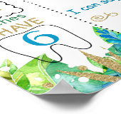 Wild one Birthday Milestone sign Poster (Ecke)