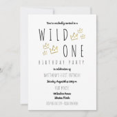 Wild One Birthday Party Einladung (Vorderseite)
