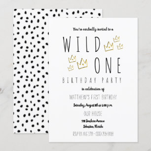 Wild One Birthday Party Einladung