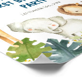 Wild One Birthday Party Willkommenszeichen Poster (Ecke)