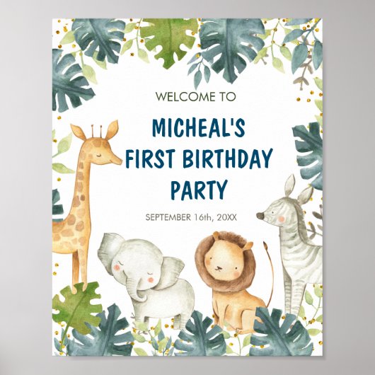 Wild One Birthday Party Willkommenszeichen Poster (Vorne)