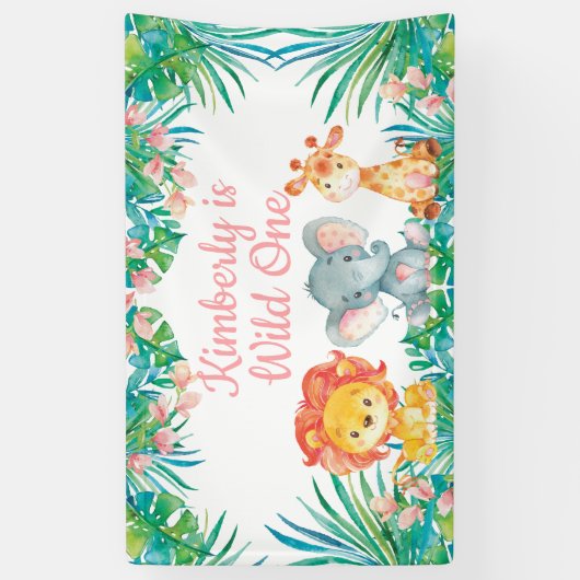 Wild One Birthday personalized banner (Vertikal)