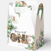 Wild One Birthday Safari Animal Foto Geschenkschachtel (Offen)