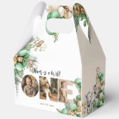 Wild One Birthday Safari Animal Foto Geschenkschachtel (Rückseite)