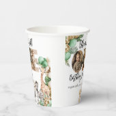 Wild One Birthday Safari Animal Foto Pappbecher (Links)