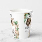 Wild One Birthday Safari Animal Foto Pappbecher (Rechts)