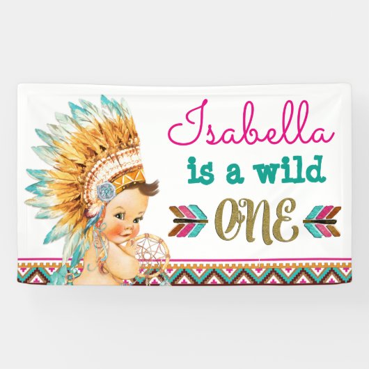 Wild One Birthday Tribal Banner 1. Geburtstag (Horizontal)