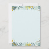 Wild One Blue Gold Safari Baby Dusche Einladung (Rückseite)