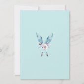 WILD ONE Boho Chic Floral Baby Shower Einladung (Rückseite)