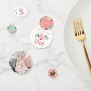 Wild One Boho Nature Theme Erster Geburtstag Konfetti