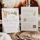 Wild One | Boho Safari All in One Baby Dusche Einladung