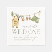 Wild One | Boho Safari Babydusche Serviette (Vorderseite)