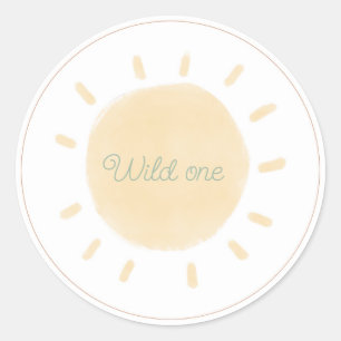 Wild One Boho Safari Tieraufkleber Runder Aufkleber