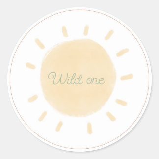 Wild One Boho Safari Tieraufkleber Runder Aufkleber