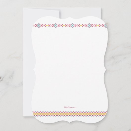 Wild One Boho Style Einladung (Rückseite)