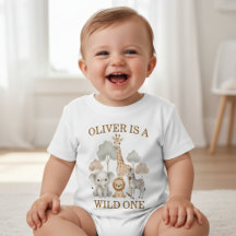 Wild One Boy 1. Geburtstag Safari Baby