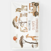Wild One Boy 1. Geburtstag Safari Banner (Vertikal)