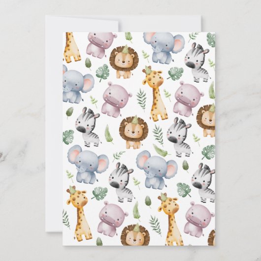 Wild One Boy Birthday Einladung (Rückseite)