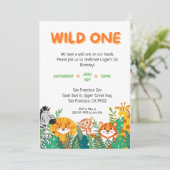 Wild One Boy Birthday Einladung (Stehend Vorderseite)