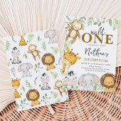Wild One Boy Birthday Einladung