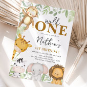 Wild One Boy Birthday Einladung