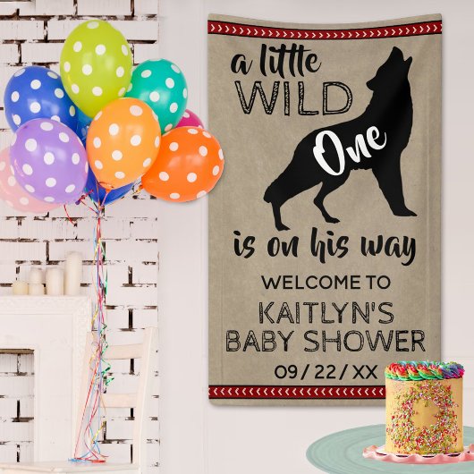Wild One Boys Baby Dusche Willkommen Banner