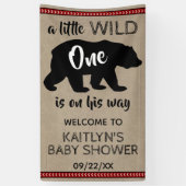 Wild One Boys Baby Dusche Willkommen Banner (Vertikal)