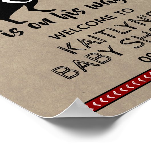 Wild One Boys Baby Dusche Willkommen Poster (Ecke)