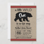 Wild One Boys Baby Shower Einladung (Vorderseite)