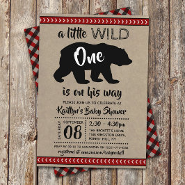 Wild One Boys Baby Shower Einladung