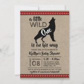 Wild One Boys Baby Shower Einladung (Vorderseite)