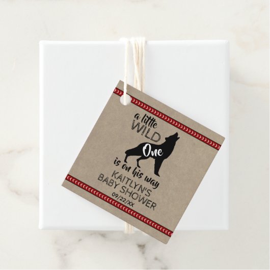 Wild One Boys Baby Shower Geschenkanhänger (Beispiel)