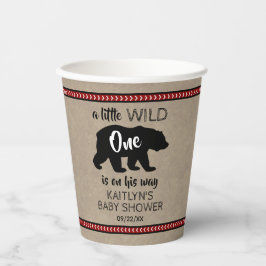 Wild One Boys Baby Shower Pappbecher