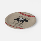 Wild One Boys Baby Shower Pappteller (Schrägansicht)