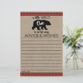 Wild One Boys Baby Shower Ratschläge & Wünsche (Stehend Vorderseite)