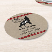 Wild One Boys Baby Shower Runder Pappuntersetzer (Angewinkelt)