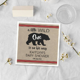 Wild One Boys Baby Shower Serviette