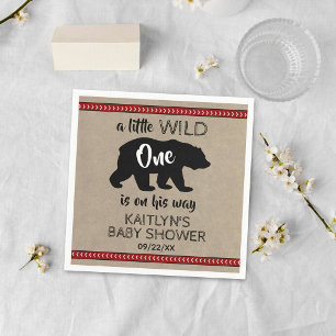 Wild One Boys Baby Shower Serviette