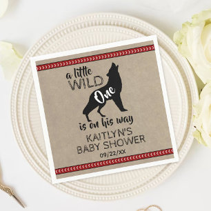 Wild One Boys Baby Shower Serviette