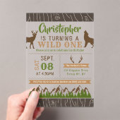 Wild One Boys erste Geburtstagsparty Acryleinladungen (Insitu (Handheld))