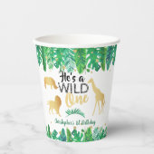 Wild One Boys erste Geburtstagsparty Pappbecher (Vorderseite)