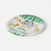 Wild One Boys erste Geburtstagsparty Pappteller (Schrägansicht)