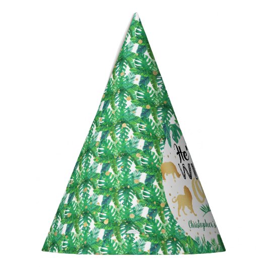 Wild One Boys erster Geburtstag Partyhütchen (Links)