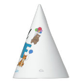 Wild One Boys First Birthday Safari Jungle Animals Partyhütchen (Rechts)