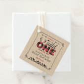 Wild One Boys Rustikale Karierte Lumberjack Babydu Geschenkanhänger (Beispiel)